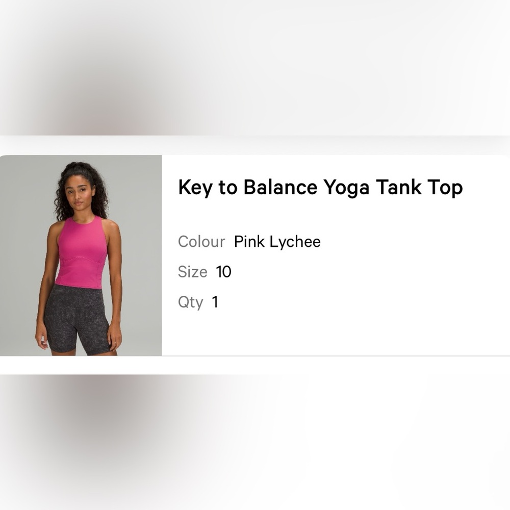 Lululemon Athletica Pink Lychee & Black Tank Top